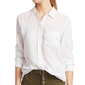 Rails Metallic star long sleeve button down
